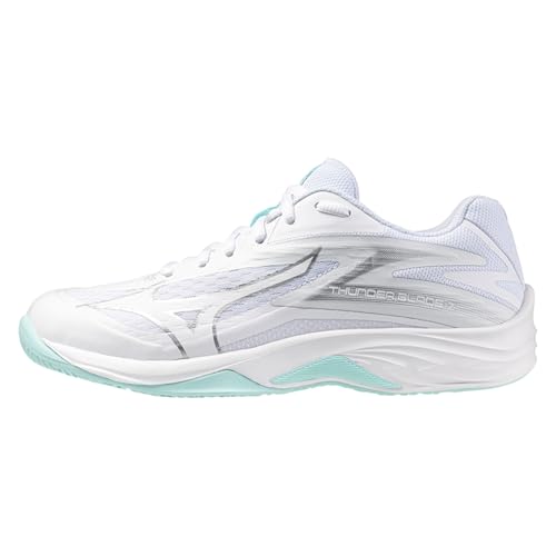 Mizuno Corporation UK Limited Thunder Blade Z - Zapatillas de Voleibol para Mujer, Color Blanco/Azul, Talla 38 EU