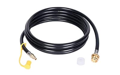 GasSaf 12FT Quick Connect Propane Hose for RV to Grill,1/4" Female Quick Disconnect for Connects 1 LB Portable Appliance to The Gas System in The RV
