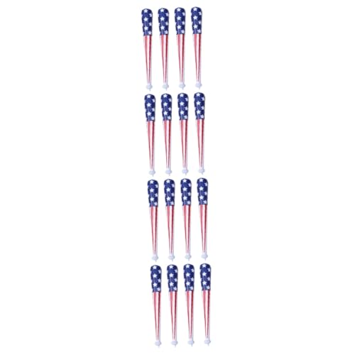 Batte de baseball gonflable américaine Toyvian pour décorations de fête patriotique x16