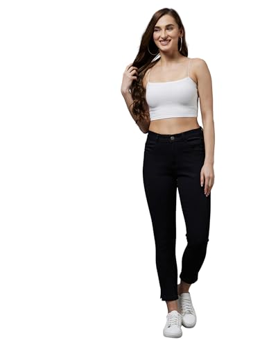 Image of Miss Chase Women's Skinny High Rise Cropped Stretchable Denim Jeans