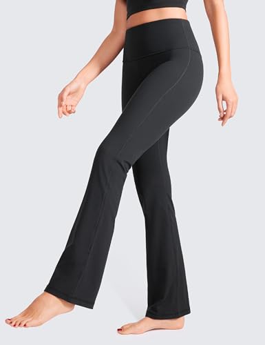 CRZ YOGA Womens Ribbed High Waist Flare Leggings 31" - Bootcut Wide Leg Yoga Pants with Pocket Soft Casual Lounge Comfy3