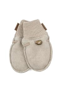 Mikk-Line Wollhandschuhe Kinder Melange Offwhite