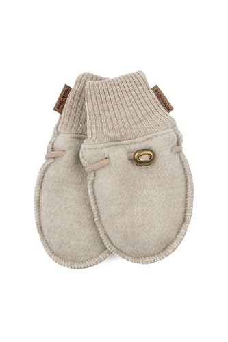 Mikk-Line Wollhandschuhe Kinder Melange Offwhite