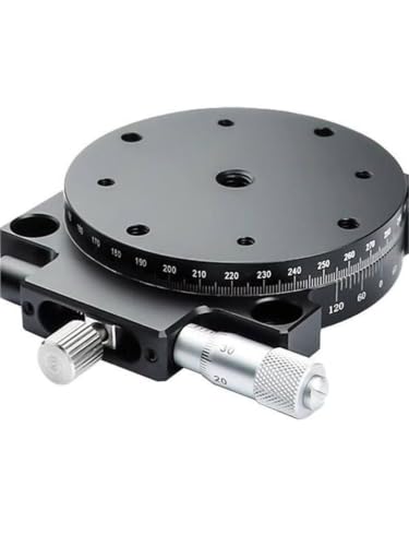 Plato giratorio manual de eje R con ajuste de 360 grados y modelo RS60-L