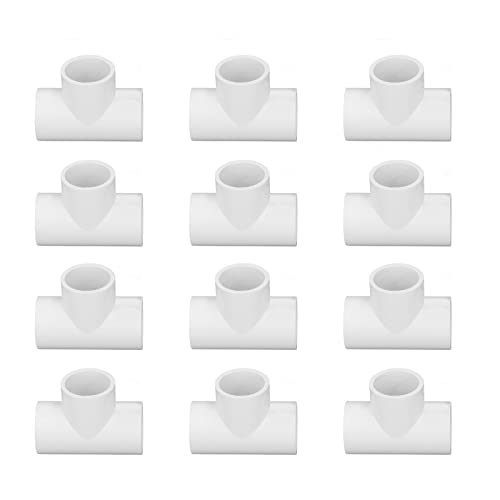 12pcs PVC -T -Ships -Rohrvermessungen Robuster Wasserversorgungsverbindungen Adapter Hausverbesserung (32 mm)