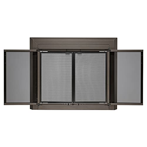 Image of UniFlame Logan, Cabinet-Style Fireplace Doors, Oil Rubbed Bronze, Small
