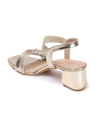 Image of Carlton London Women Stylish Fashion Embellished Sandals for Outdoor, Party, Wedding and Holidays with Block Heels