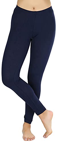 Image of ToBeInStyle Women's Skinny Fit Cotton Full Length Leggings Tights - Regular and Plus Sizes