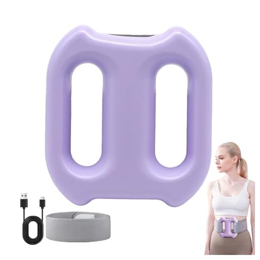 KUIRUNRX® Rodillo Fascial Multifunción, Masajeador de Vientre para Quemar Grasa y Calor, 5 Modos Ajustables, Cinturón Abdominal Regulable para Espalda, Piernas y Abdomen, Violeta