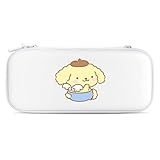 Switchゲーム機保護ケース ポムポムプリン Switch収納バッグ スイッチ収納バッグ 互換性のある スイッチ保護カバー 全面保護 耐衝撃 防汚 持ち運び便利 ゲームカードスロット White-ポムポムプリン