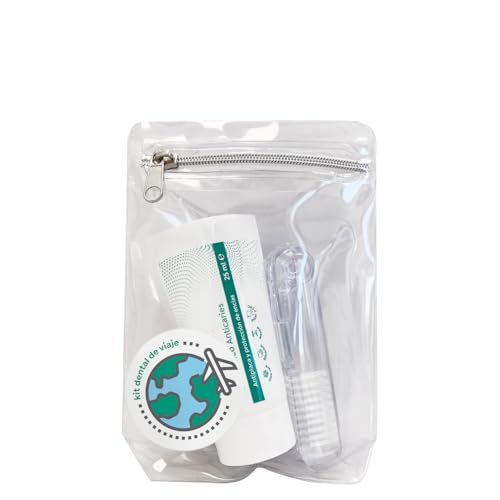 Acofarma - Kit Dental Viaje Con Cepillo Dental Plegable Y Dentífrico Anticaries 25 ml, Set Compacto Para Higiene Bucal Diaria En Viajes, Oficina O Neceser