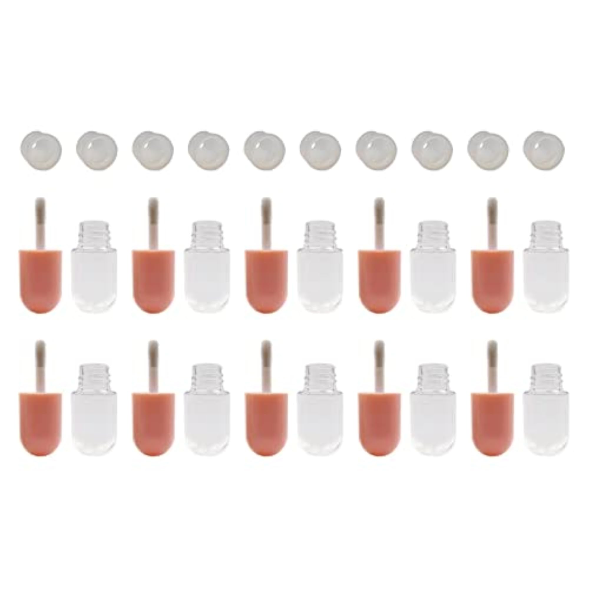 10Pcs Lip Gloss Container with Insert Stoppers