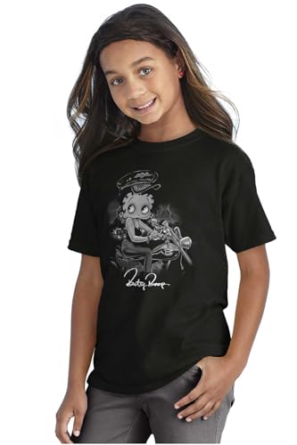 Vintage Betty Boop Biker Chick Girls Kids T Shirt Tees4