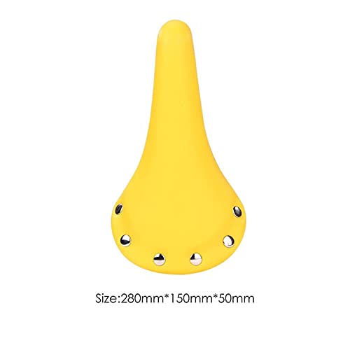 Bicycle Cycling Saddle Cushion Bike Saddle Retro Wicker Leather Soft Bike Seat Cover Mat Bike Saddle Racing Seat For Mtb Bike Bicycle Seat (Color : Yellow) #TOP1