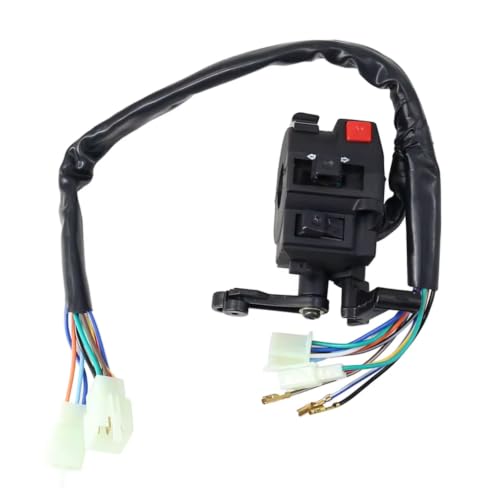 Interrupteur de guidon moto universel à 5 fonctions avec commande de clignotant et starter