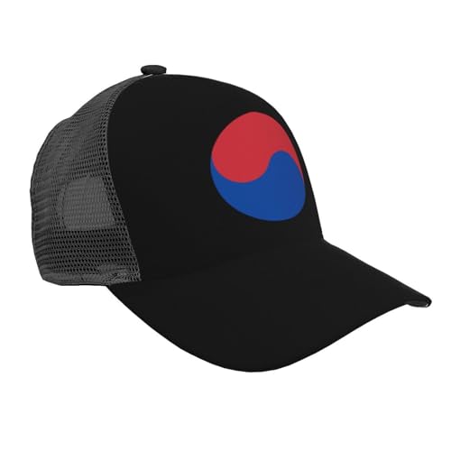 South Korea Flag Mesh Baseball Cap - Classic Adjustable Peak Cap, Trucker Hat for Men & Women