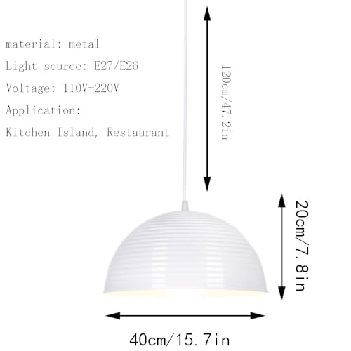 Luz colgante de tornillo E26 con sombra de lámpara minimalista y diseño moderno diario 7