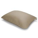 NEU: Jetzt noch weicher! - Original Saunakissen Premium-Deluxe aus hochwertigen Objektkunstleder handgefertigt in Deutschland - Taupe