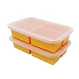 2er-Pack 8 Tassen leicht zu öffnende Silikon-Suppen-Gefrierbehälter mit Deckel, BPA-freie 250 ml große wiederverwendbare Lebensmittelaufbewahrungsbehälter für Brühe, Soße,und Essenszubereitung