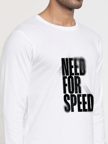 Image of Bewakoof Men's 100% Cotton Graphic Print Regular Fit Full Sleeve Round Neck T-Shirt | Tshirt for Men Cotton| Casual Wear | Street Wear