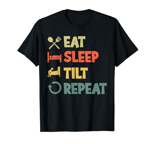 Amante de las máquinas de pinball retro Eat Sleep Tilt Repeat Camiseta