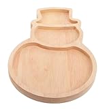 Hoement Weihnachtlicher Servierteller Schneemannform Bruchfestes Snacktablett für Partys und...