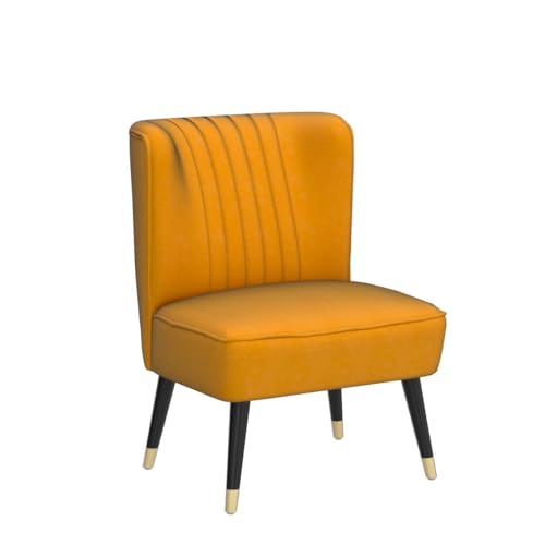 Sillón Armazón Madera Tapizado Terciopelo Dorado miniatura 5
