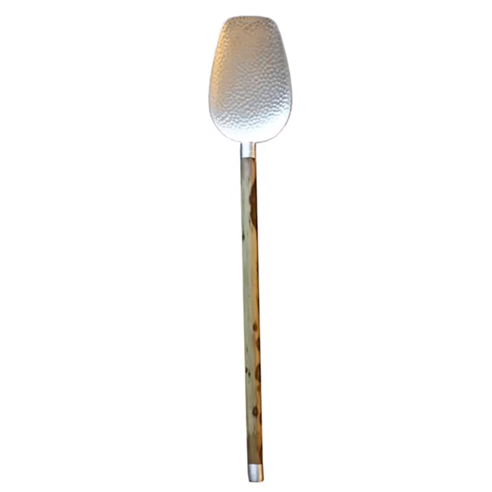 Cuillère à thé en Argent Pur Faite à la Main, cuillère à thé en Argent martelé pour Le Brassage de thé en Feuilles Mobiles