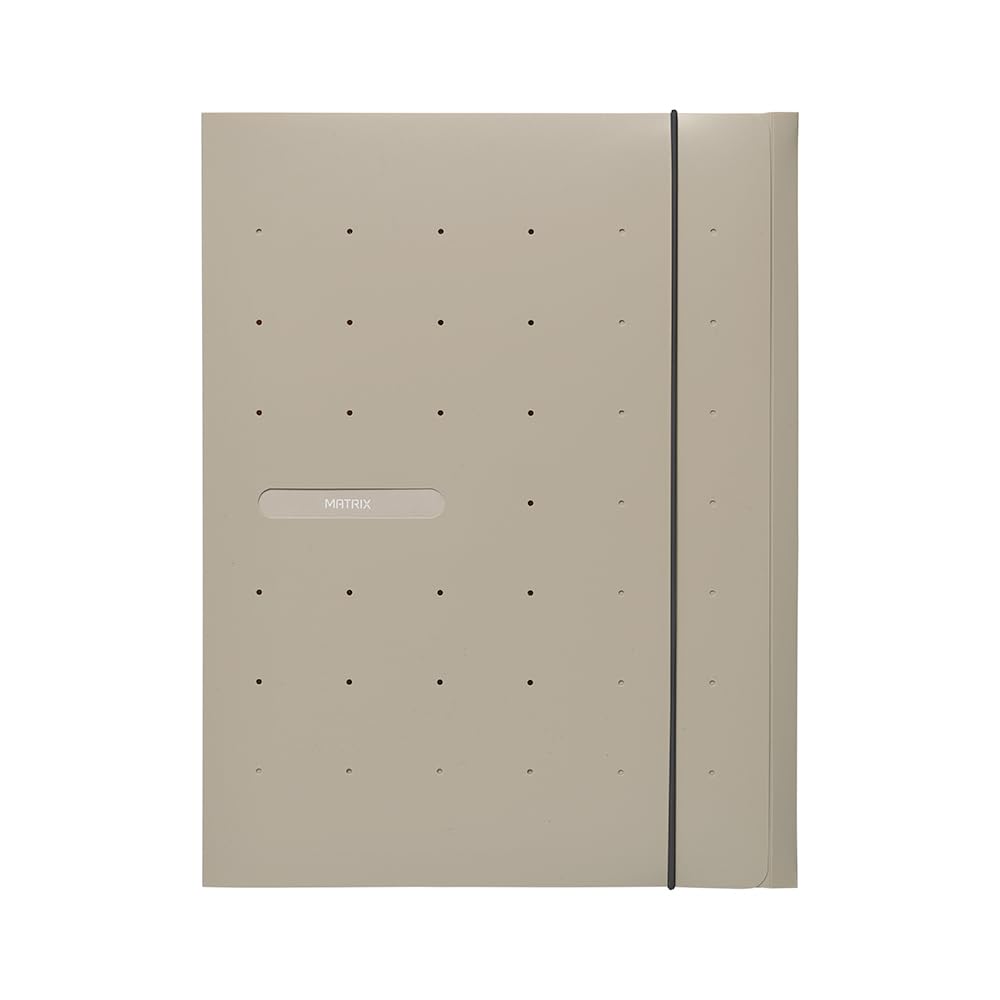 Favorit 400101760 Folder 3 Flaps with Elastic Matrix Internal Format 24 x 33 cm Spine 0-1, Beige
