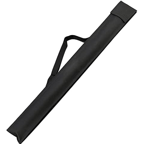 AUBOCK Pool Cue Case, Pool Stick Case for 1/2 Billiard Cue Stick Case,32 Inches Long Snooker Storage Carrying Bag,Black Cover