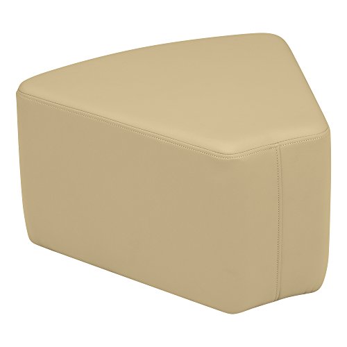 Image of Sprogs 12 inch H Structured Wedge Stool -Flexible Modular Collaborative Soft Seating for Office, Home, Lounge and School Classrooms with Durable Frame -Sand