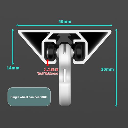 Riel de aluminio para techo de 370 cm negro para decoración 6