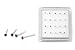 Sterling Silver Set of 20 Multi-Color Simulated Diamond Nose Stud Box 1.8 mm Straight (Colors May Vary)