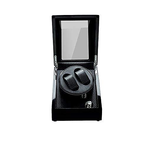 Caja giratoria para relojes automáticos estuche organizador negro 2