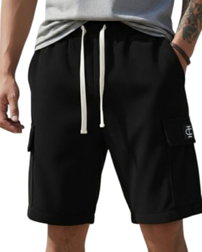 Image of INDICLUB Men's Athletic Performance Shorts,Casual Everyday Wear, Comfortable Drawstring Style