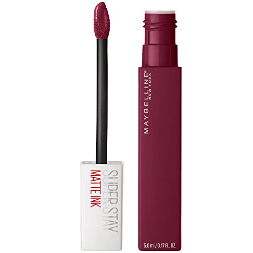 Matte Ink Liquid Lipstick: Achieve All-Day Wear with Bold Colors 1 Maybelline Super Stay Matte Ink Liquid Lipstick Makeup, Long Lasting High Impact Color, Up to 16H Wear, Founder, Cranberry Red, 1 Count, Packaging May Vary