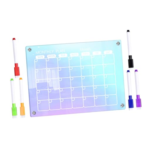 Planning hebdomadaire magnétique A3 en acrylique effaçable pour frigo et cuisine