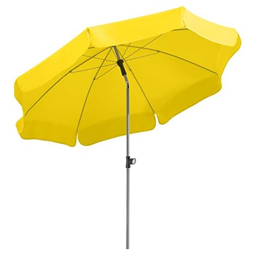 Parasol Schneider Locarno, cítrico, Aprox. 200 cm Ø, 8 Piezas, Redondo