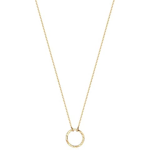 Charm Pendant Necklace, 14K Gold Plated Dainty Chain Necklace Deer Antler Compass Open Circle Infinity Lovely Knot Necklaces for Women Gold Cover