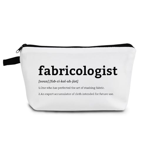 Sewing Accessories Gifts Fabricologist Definition Makeup Bag Toiletry Pouch with Zipper Birthday Christmas Gift Sewing Cosmetic Bag for Women Friends Grandma Aunt Families