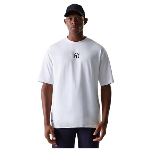 Camiseta New Era MLB New York Yankees talla L de manga corta en color blanco algodon