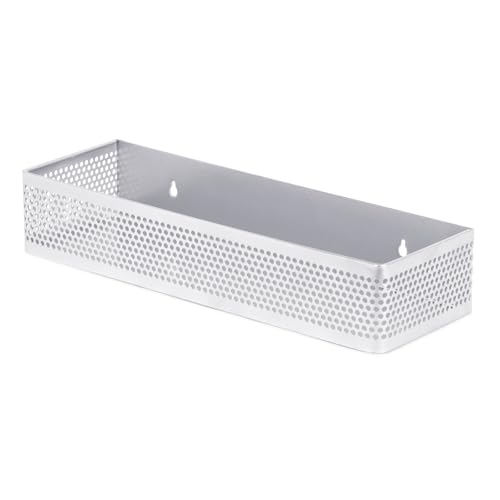 Image of SHIOK DECOR Long Metal Floating Wall Shelf Rack,for Decoration of Wall Living Room, Bedroom & Kitchen,Rack for Showpieces,Planter & Organizing Display Decorative Items - Silver 2 pcs
