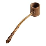 BESTonZON Bamboo Water Ladle Japanese Style Long Handle Hishaku Bailer Water Dipper for Home Garden Tea Ceremony