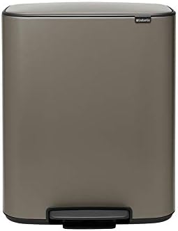 Brabantia Bo Pedal Bin - 1 x 60L Inner Bucket (White) Waste/Recycling Kitchen Bin