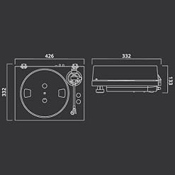 MUSE Platine vinyle Bluetooth avec préampli stéréo, 2 vitesses, 33/45, AUX - Les Beatles, Paul McCartney, John Lennon, RIngo Starr, George Harrison MUSE Platine vinyle Bluetooth avec préampli stéréo, 2 vitesses, 33/45, AUX – Image 5