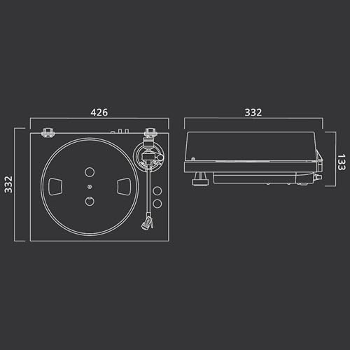 MUSE Platine vinyle Bluetooth avec préampli stéréo, 2 vitesses, 33/45, AUX - Les Beatles, Paul McCartney, John Lennon, RIngo Starr, George Harrison MUSE Platine vinyle Bluetooth avec préampli stéréo, 2 vitesses, 33/45, AUX – Image 6