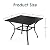 STARY 37" Metal Patio Square Outdoor Dining Table Black with Umbrella Hole