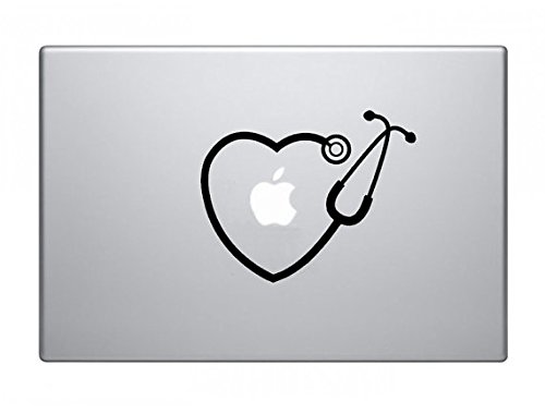 HVD Stethoscope Heart Macbook Decal Macbook Sticker Mac Decal Mac Sticker Decal for Apple Laptop Macbook Pro / Macbook Air