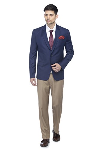 Image of FAVOROSKI Designer Men's Slim Fit Notched Lapel Single Breasted Solid Blazer