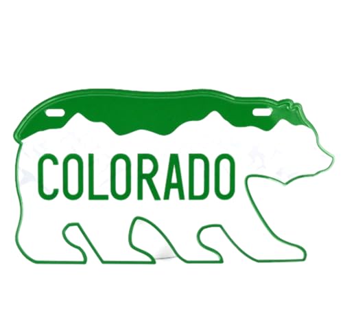 Paykoc Imports Bear Shaped License Plate w/Green Mountains